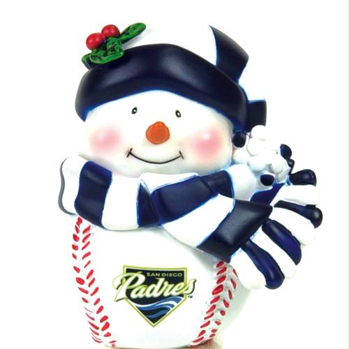 SCS 17617 Pack of 4 MLB San Diego Padres Musical LightUp Snowman Figures