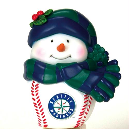 SCS 17619 Pack of 4 MLB Seattle Mariners Musical LightUp Snowman Figures