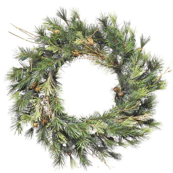 VCO A801824 Pack of 3 Mixed Country Artificial Christmas Wreaths 24 in.
