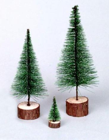 VCO B811804 Club Pack of 12 Green Artificial Village Christmas Trees 9 in.  Unli