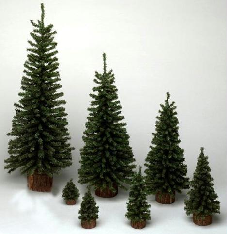 VCO C804024 Pack of 6 Mini Pine Artificial Village Christmas Trees 24 in.  Unlit