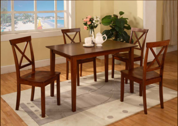 Bernards 5680 Jaguar 5 Peices Dinette  Pecan