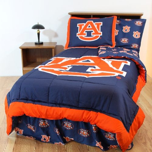 College Covers AUBBBKGW Auburn Bed in a Bag King With White Sheets