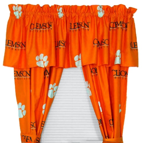 Clecp63 Clemson Printed Curtain Panels 42 In. X 63 In.