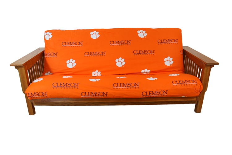 College Covers CLEFC Clemson Futon Cover Full Size fits 8 and 10 inch mats
