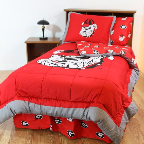College Covers GEOBBKGW Georgia Bed in a Bag King With White Sheets