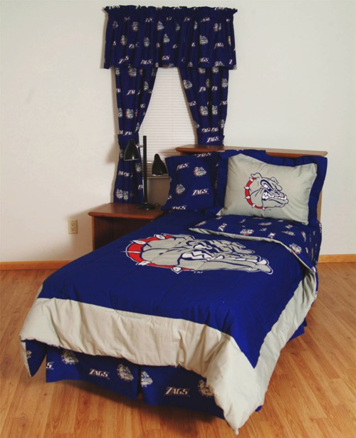 College Covers GONBBKG Gonzaga Bed in a Bag King With Team Colored Sheets