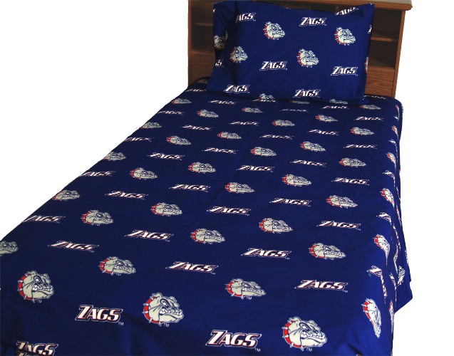 College Covers GONSSKG Gonzaga Printed Sheet Set King Solid