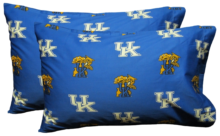 Kenpcstpr Kentucky Printed Pillow Case- Set Of 2- Solid