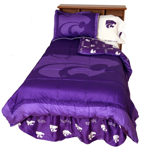 Ksucmfl Kansas State Reversible Comforter Set -full