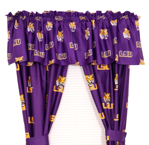 Lsucp84 Lsu Printed Curtain Panels 42 In. X 84 In.
