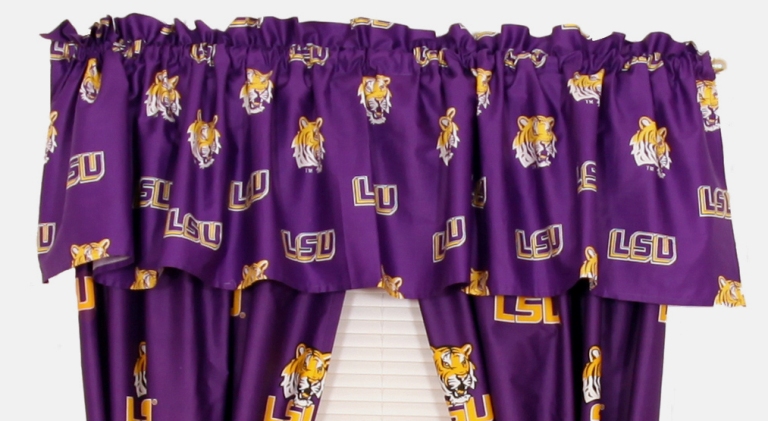 Lsucvl Lsu Printed Curtain Valance- 84 X 15