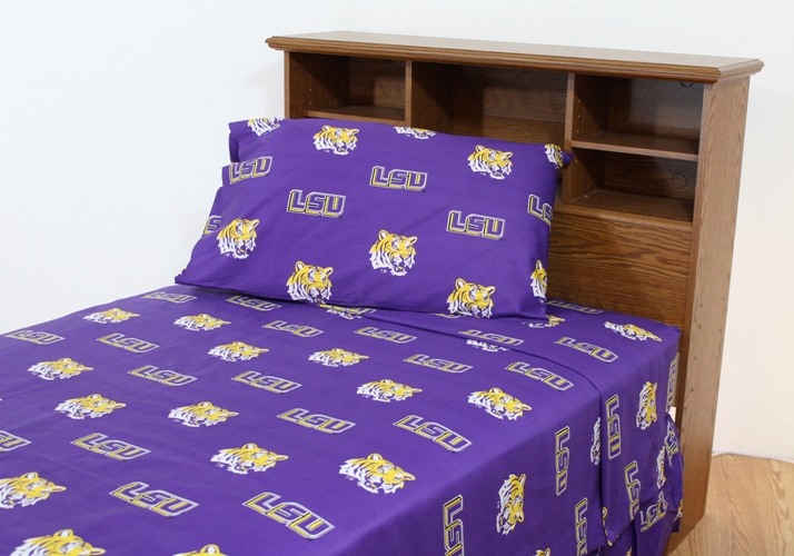 Lsusstw Lsu Printed Sheet Set Twin- Solid