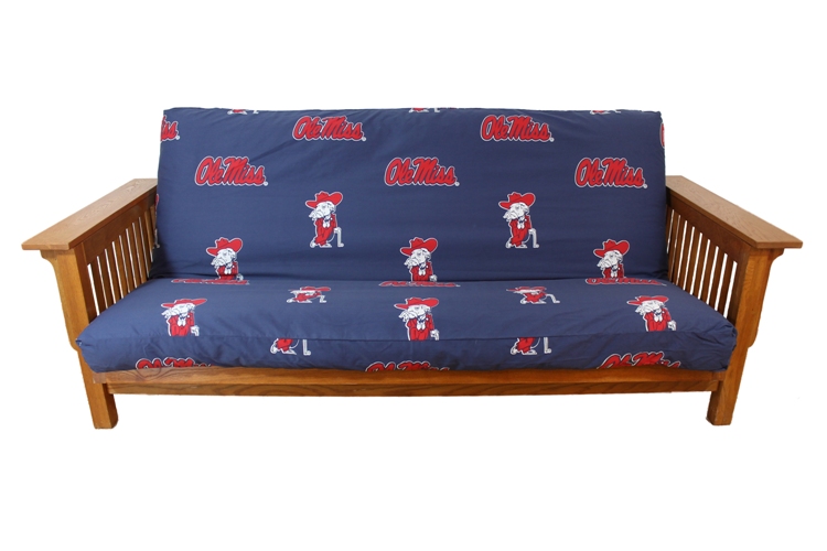 Misfc Ole Miss Futon Cover- Full Size Fits 8 And 10 Inch Mats