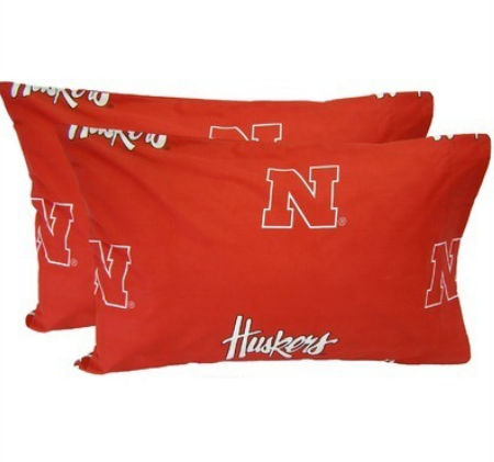 Nebpckgpr Nebraska Printed Pillow Case- King- Set Of 2- Solid