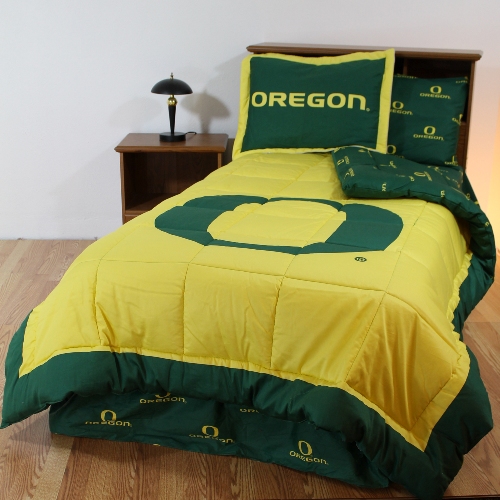 College Covers OREBBKG Oregon Bed in a Bag King With Team Colored Sheets
