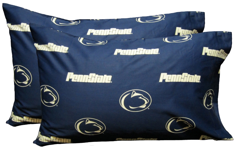 Penn State Printed Pillow Case- Set Of 2- Solid