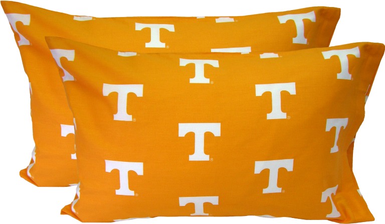Tenpcstpr Tennessee Printed Pillow Case- Set Of 2- Solid