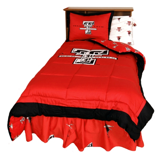 Ttucmqu Texas Tech Reversible Comforter Set- Queen