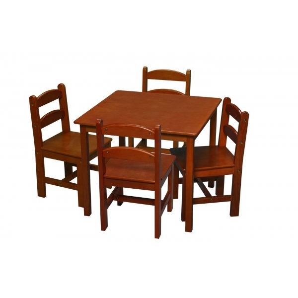 3008h Honey Square Table With 4 Chairs