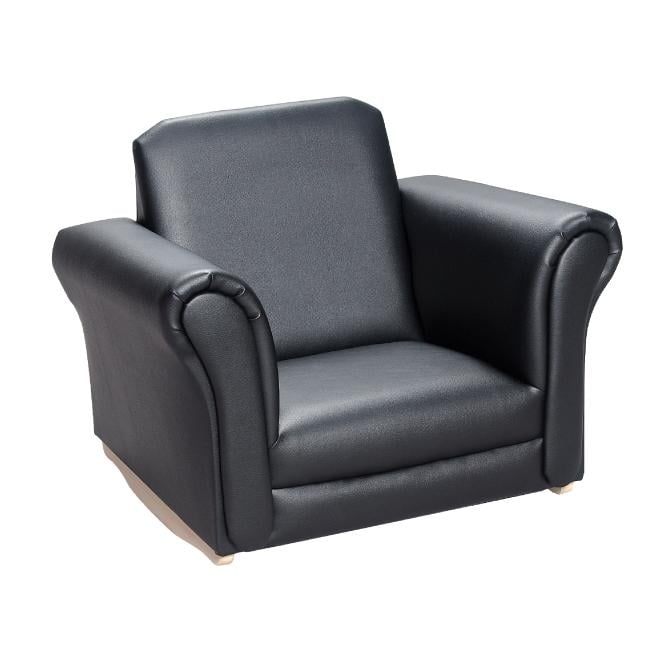 6725bk Black Upholstered Rocking Chair