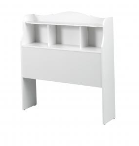 MFI Nexera Distribution 313803 Twin Size Bookcase Headboard White Lacquer Melamine