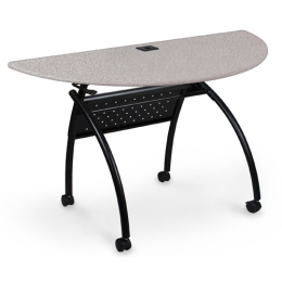 Balt 90101 Chi Flipper Half Round Table  Gray Nebula