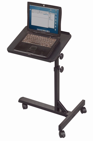 89819 Black Laptop Stand With Steel/laminate Construction