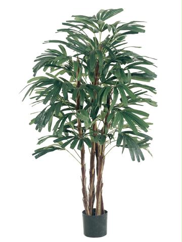 AFC LPR314GRTT Pack of 2 Potted Artificial Rhapis Trees 4 ft.