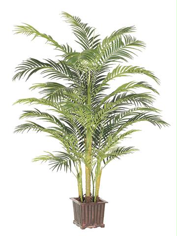 AFC LTP108GR Pack of 2 Artificial Potted Areca Palm Trees 8 ft.