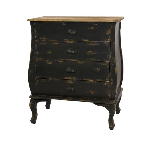 IMAX 74012 Antique Vintage Finished 4 Drawer Storage Chest Table