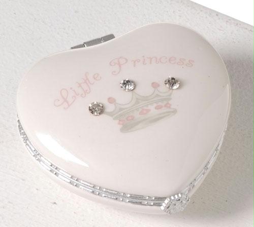 RINC 61074 Pack of 8 Little Princess Pink Heart Shaped Trinket Keepsake Boxes 3 