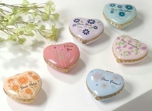 RINC 63493 Club Pack of 12 From the Heart Hinged Trinket Gift Boxes 2.5 in.