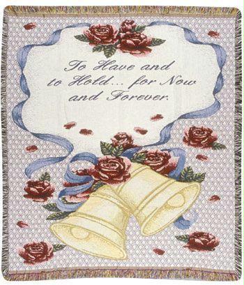 Sha Tpm587 to Have and to Hold Wedding Bells Tapestry Throw Blanket 50 In. X... by Uncle Jules