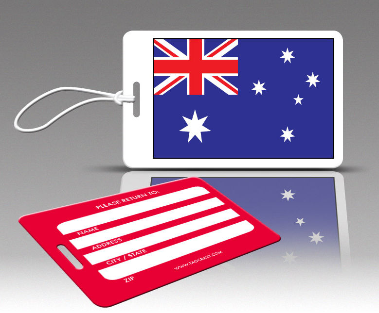770524 Tagcrazy Luggage Tags- Australia Flag- Set Of Three