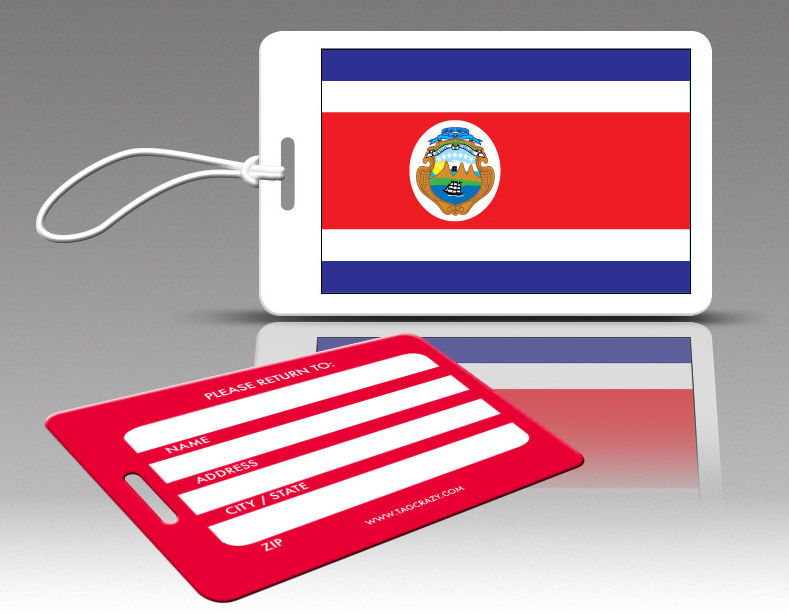770538 Tagcrazy Luggage Tags- Costa Rica Flag- Set Of Three