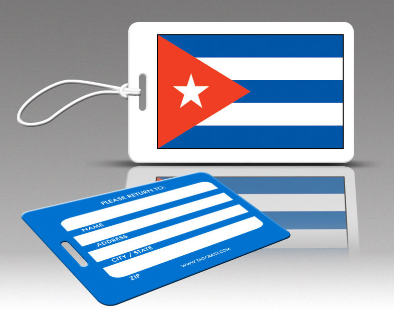 770539 Tagcrazy Luggage Tags- Cuba Flag- Set Of Three