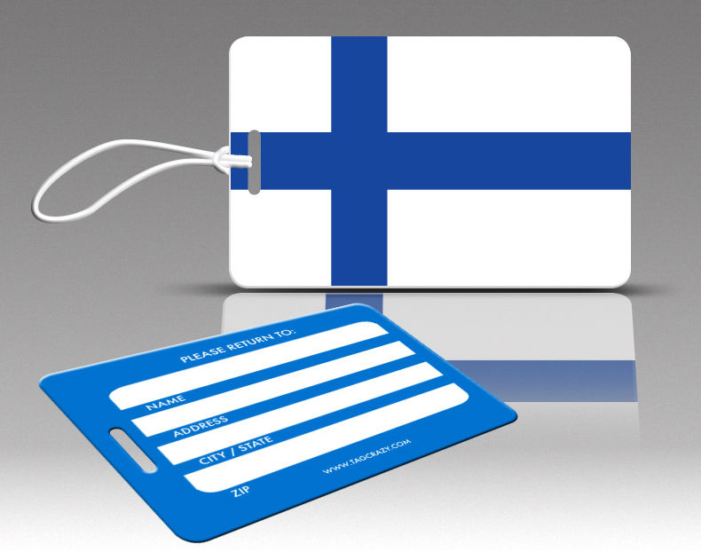 770547 Tagcrazy Luggage Tags- Finland Flag- Set Of Three