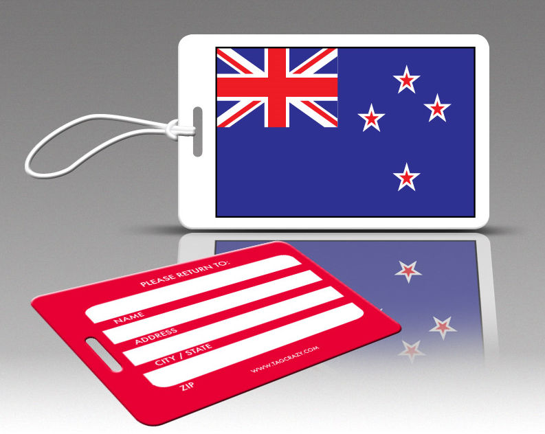 770572 Tagcrazy Luggage Tags- New Zealand Flag- Set Of Three