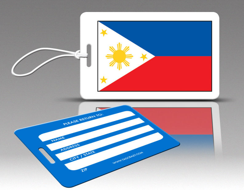 770579 Tagcrazy Luggage Tags- Phillipines Flag- Set Of Three