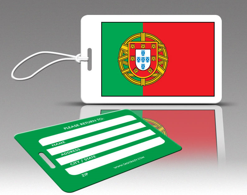 770580 Tagcrazy Luggage Tags- Portugal Flag- Set Of Three
