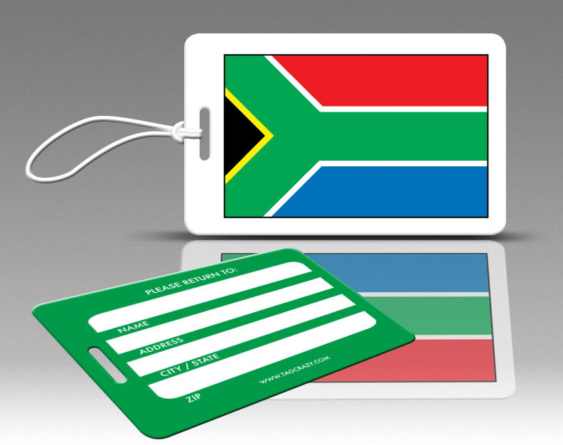 770583 Tagcrazy Luggage Tags- South Africa Flag- Set Of Three