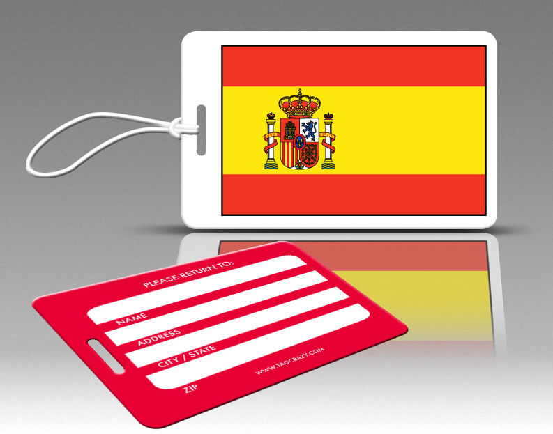 770585 Tagcrazy Luggage Tags- Spain Flag- Set Of Three