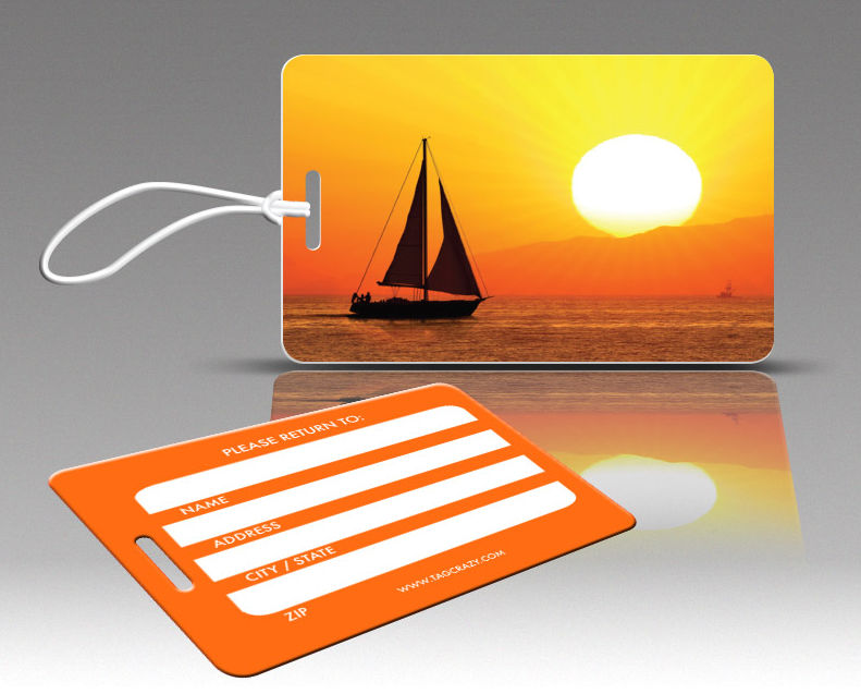 770642 Tagcrazy Luggage Tags- Sunset Sailing- Set Of Three