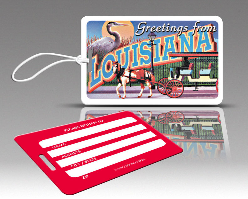 770709 Tagcrazy Luggage Tags- Louisiana- Set Of Three