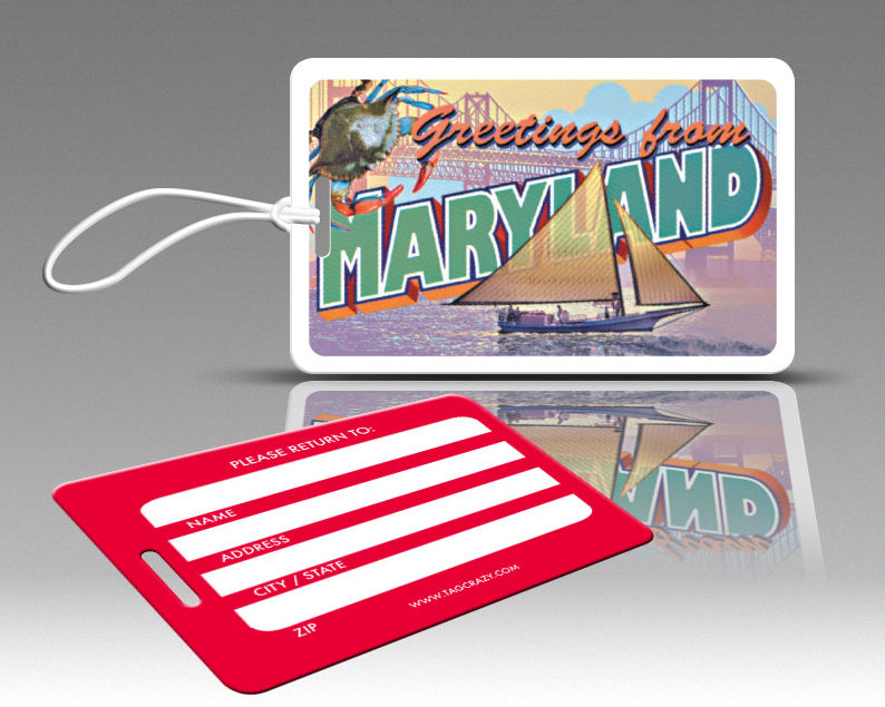 770711 Tagcrazy Luggage Tags- Maryland- Set Of Three