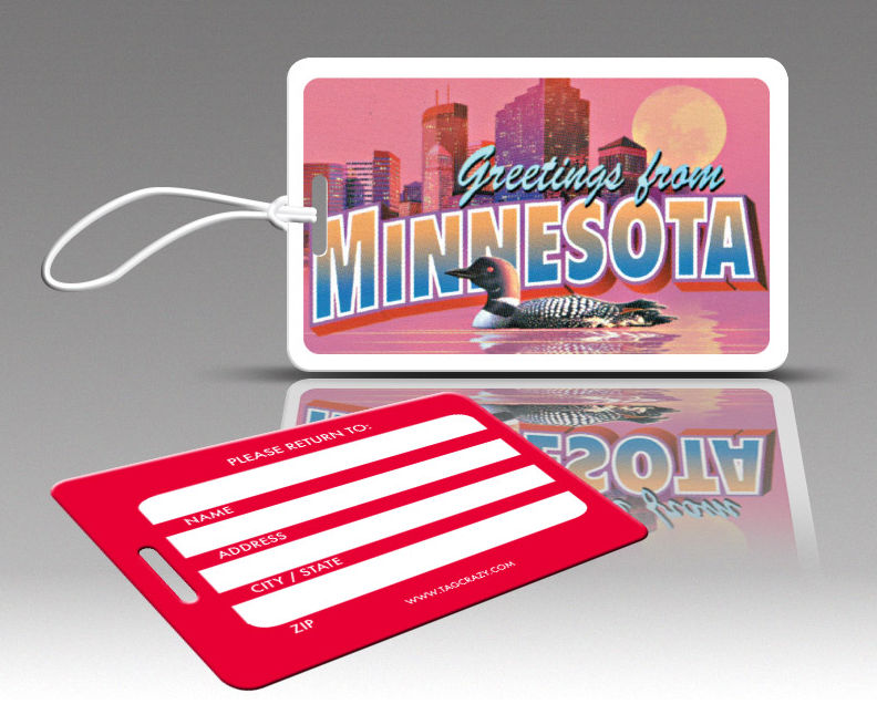 770715 Tagcrazy Luggage Tags- Minnesota- Set Of Three