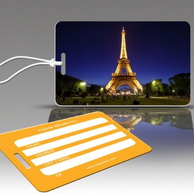 770807 Tagcrazy Luggage Tags- The Eiffel Tower Paris France- Set Of Three