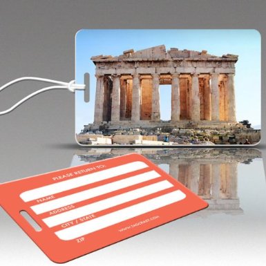 770811 Tagcrazy Luggage Tags- The Parthenon Acropolis Greece- Set Of Three