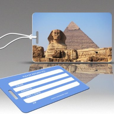 770822 Tagcrazy Luggage Tags- The Sphinx And Great Pyramid- Set Of Three